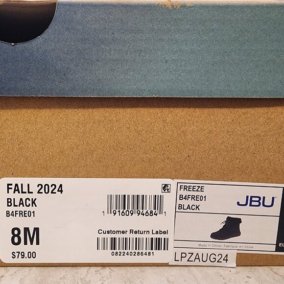 JBU Womens Freeze Round Toe B Black 8M- A025 - Picture 11 of 12
